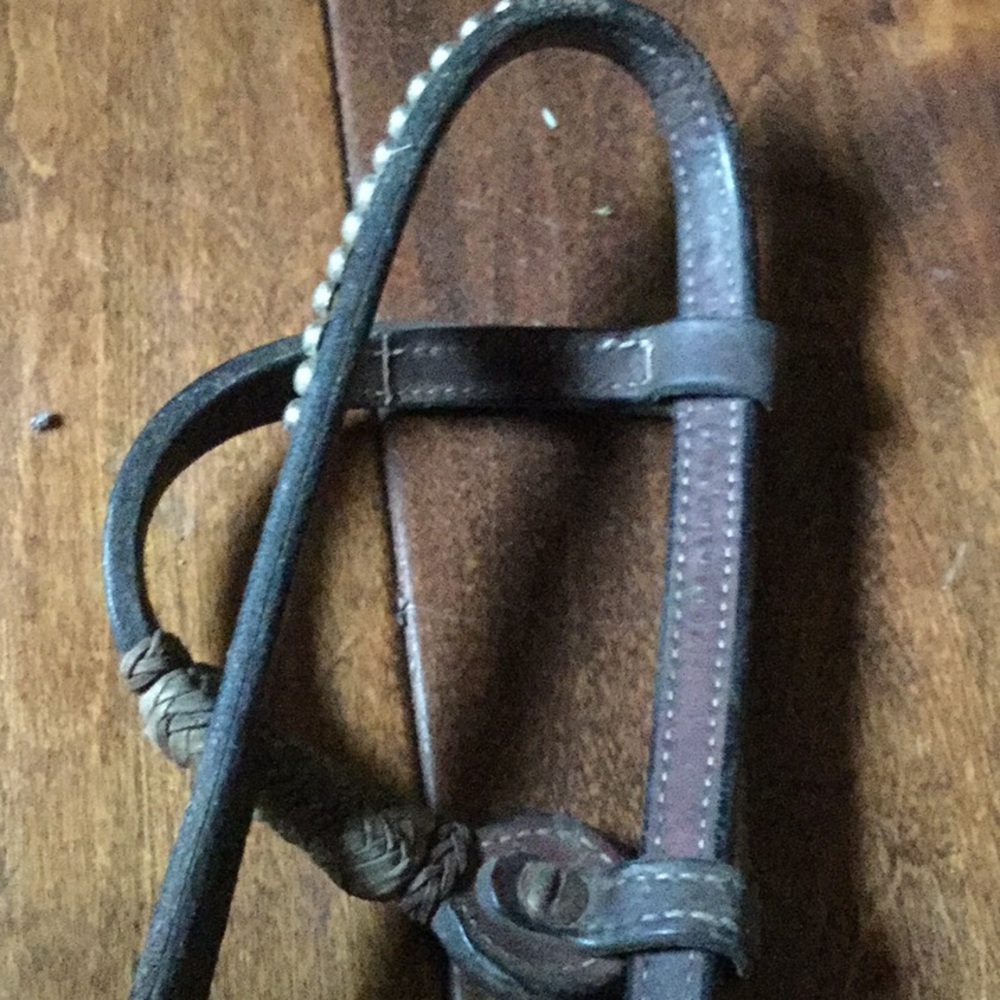 Vintage cowperson tack western ranch riding headstall cowgirl rodeo reining hors - Picture 6 of 10